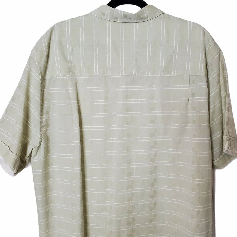 Cubavera Striped Short Sleeve Button Up Camp Shirt - Picture 5 of 10